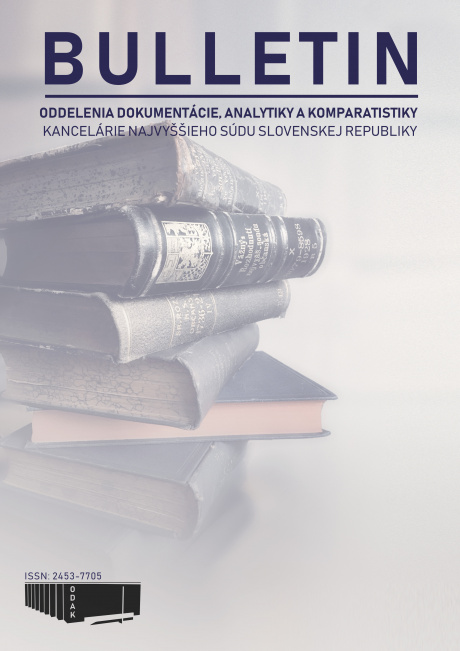 Nové vydanie Bulletinu – odborného recenzovaného právnického časopisu Oddelenia dokumentácie, analytiky a komparatistiky