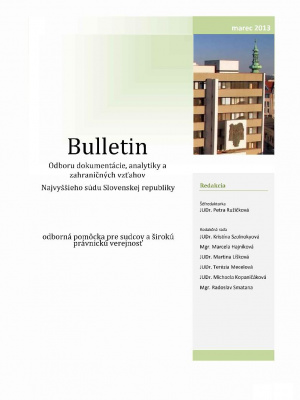 Bulletin, 2013, II. ročník, č. 1