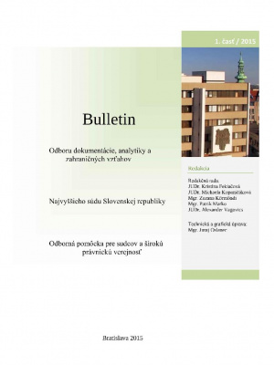 Bulletin, 2015, IV. ročník, č. 1