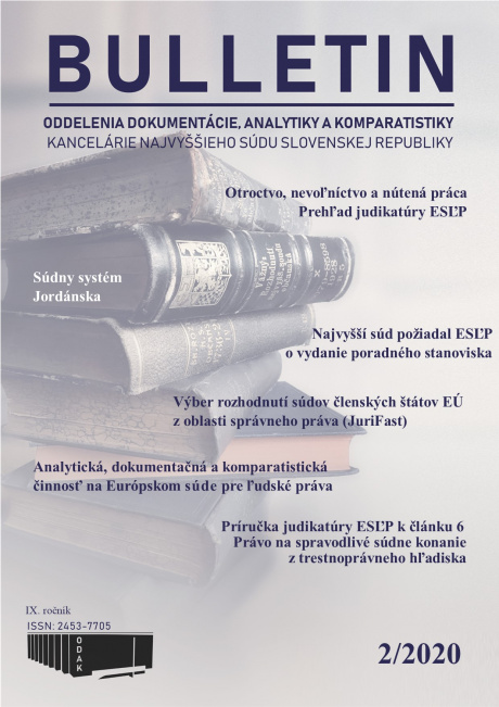 Druhé tohtoročné číslo Bulletinu ODAK - nie len o žiadosti Najvyššieho súdu SR o vydanie poradného stanoviska, či ľudsko-právnej judikatúre v oblas…